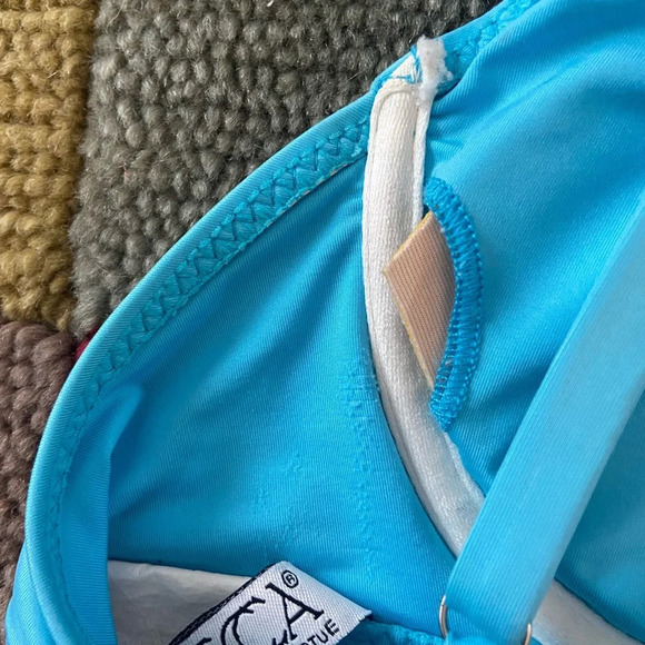 Becca by Rebecca Virtue Aqua Blue Bralette Bikini Swim Top M - Picture 8 of 10